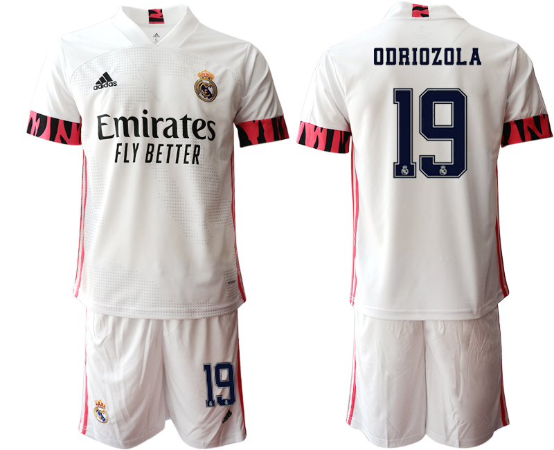 Men 2020-2021 club Real Madrid home #19 white Soccer Jerseys1